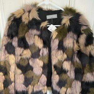 *NEW* Bagatelle Multicolored Faux Fur Jacket (S)